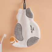1 bucată drăguț pisică prosop de mână super absorbant din microfibră bucătărie baie prosop de mână prosop agățat de uz casnic batistă portabilă