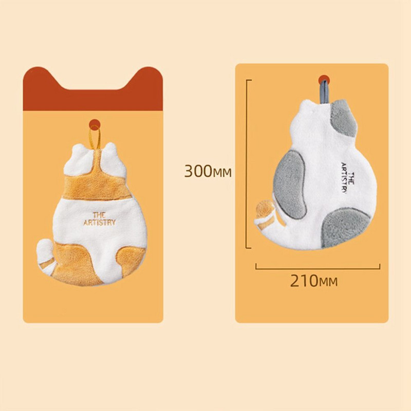 1 bucată drăguț pisică prosop de mână super absorbant din microfibră bucătărie baie prosop de mână prosop agățat de uz casnic batistă portabilă