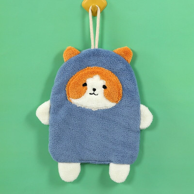 1 buc. Animal de desene animate câine minunat șterge prosop absorbant agățat spălat pe mâini prosop moale batista de pluș șterge cârpă curată