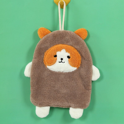 1 buc. Animal de desene animate câine minunat șterge prosop absorbant agățat spălat pe mâini prosop moale batista de pluș șterge cârpă curată