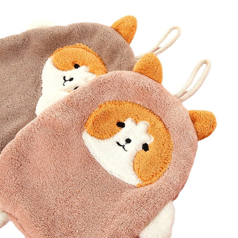 1 buc. Animal de desene animate câine minunat șterge prosop absorbant agățat spălat pe mâini prosop moale batista de pluș șterge cârpă curată