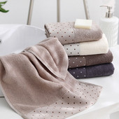 34x72cm 100% pamut törülköző pontmintás egyszínű puha otthoni fürdőszobai felnőtt kéztörlő