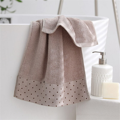 34x72cm 100% pamut törülköző pontmintás egyszínű puha otthoni fürdőszobai felnőtt kéztörlő