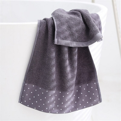 34x72cm 100% pamut törülköző pontmintás egyszínű puha otthoni fürdőszobai felnőtt kéztörlő