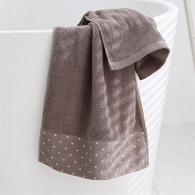 34x72cm 100% pamut törülköző pontmintás egyszínű puha otthoni fürdőszobai felnőtt kéztörlő