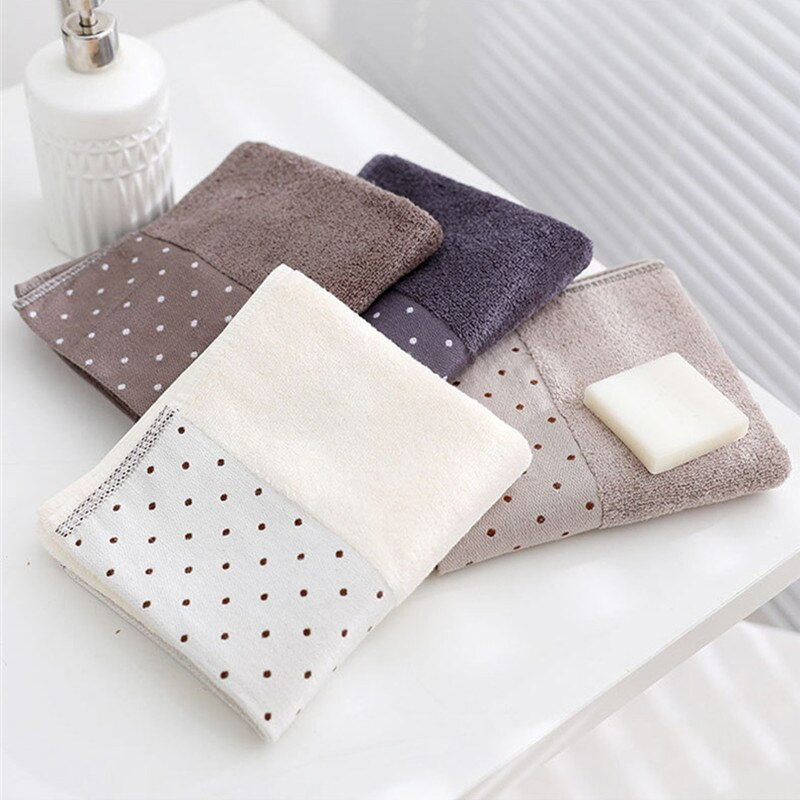 34x72cm 100% pamut törülköző pontmintás egyszínű puha otthoni fürdőszobai felnőtt kéztörlő