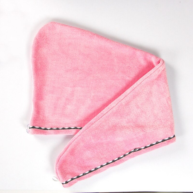 EHEH Șapcă cu uscare rapidă pentru doamne Șapcă pentru prosop de baie cu uscare super absorbantă cu nasturi Șapcă magică de uscare a părului de baie din microfibră