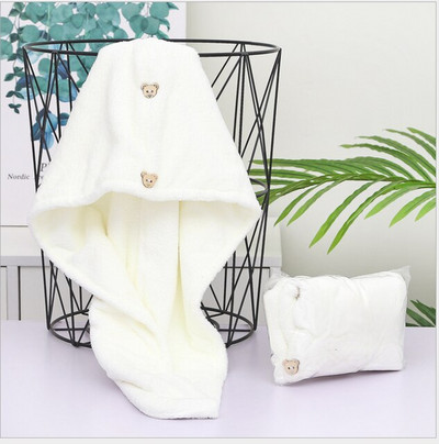 Gyorsan száradó női nedvszívó korall gyapjú fejtörülköző sampon szuperfinom méretű, vastagított zuhanysapka Erős vízfelvétel