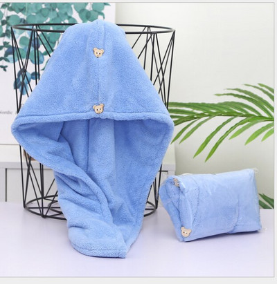 Gyorsan száradó női nedvszívó korall gyapjú fejtörülköző sampon szuperfinom méretű, vastagított zuhanysapka Erős vízfelvétel