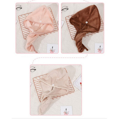 3 bucăți șapcă de baie magică din microfibră, prosop îngroșat cu uscare rapidă, șapcă cu turban pentru baie, șapcă de păr lung, prosop de duș cu absorbție de apă