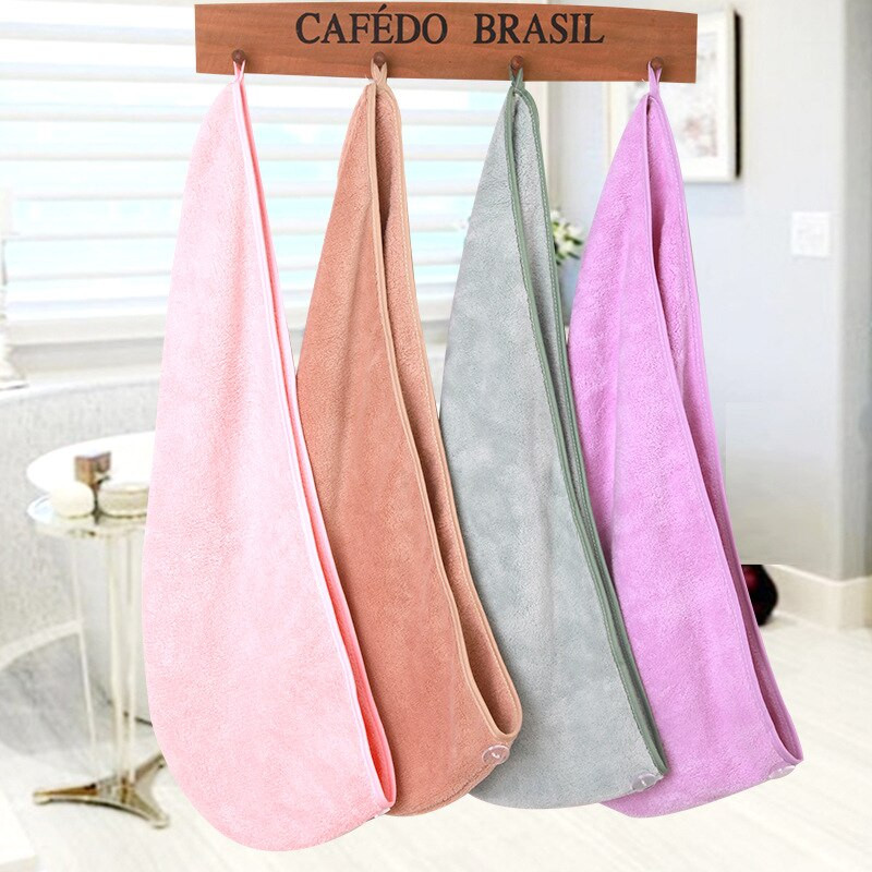 Nou prosop de păr cu dungi, moale, magic, microfibră, uscător rapid de păr, prosop de baie, pălărie, șapcă rapidă, turban, prosoape de baie uscate