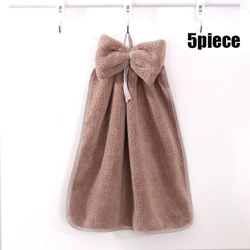 Vienspalvis mielas vaikiškas peteliškės rankšluostis Minkštas sugeriantis greitai džiūstantis virtuvės rankšluostis Koralinis aksomas Buitinis 5 rankšluosčių rinkinys