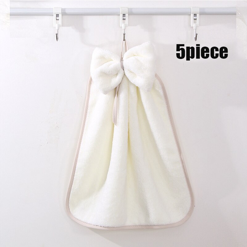 Vienspalvis mielas vaikiškas peteliškės rankšluostis Minkštas sugeriantis greitai džiūstantis virtuvės rankšluostis Koralinis aksomas Buitinis 5 rankšluosčių rinkinys