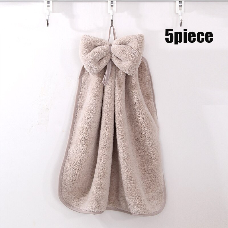 Vienspalvis mielas vaikiškas peteliškės rankšluostis Minkštas sugeriantis greitai džiūstantis virtuvės rankšluostis Koralinis aksomas Buitinis 5 rankšluosčių rinkinys