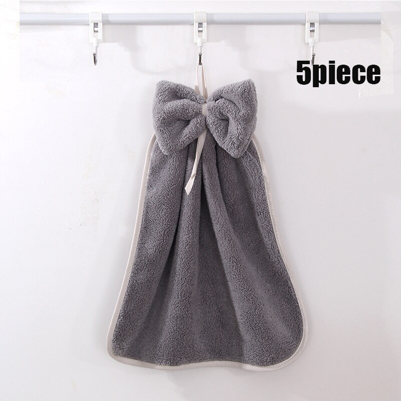 Vienspalvis mielas vaikiškas peteliškės rankšluostis Minkštas sugeriantis greitai džiūstantis virtuvės rankšluostis Koralinis aksomas Buitinis 5 rankšluosčių rinkinys