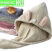 Moteriška plaukų džiovinimo kepuraitė, puikiai sugerianti greitai džiūstanti kepurė, sausa plaukų rankšluosčių rinkinys vonios kambariui F