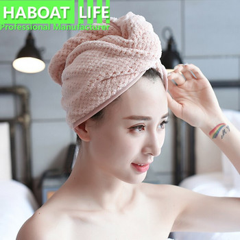 Шапка за сушене на коса Дамска супер абсорбираща бързосъхнеща шапка Суха кърпа за коса Комплект за баня F