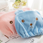 Rajzfilm hajturbán gyorsan szárítható hajsapka törölköző fejfedő zuhany sapka Mikroszálas fürdősapka fürdőszobai kiegészítők fürdőkádhoz