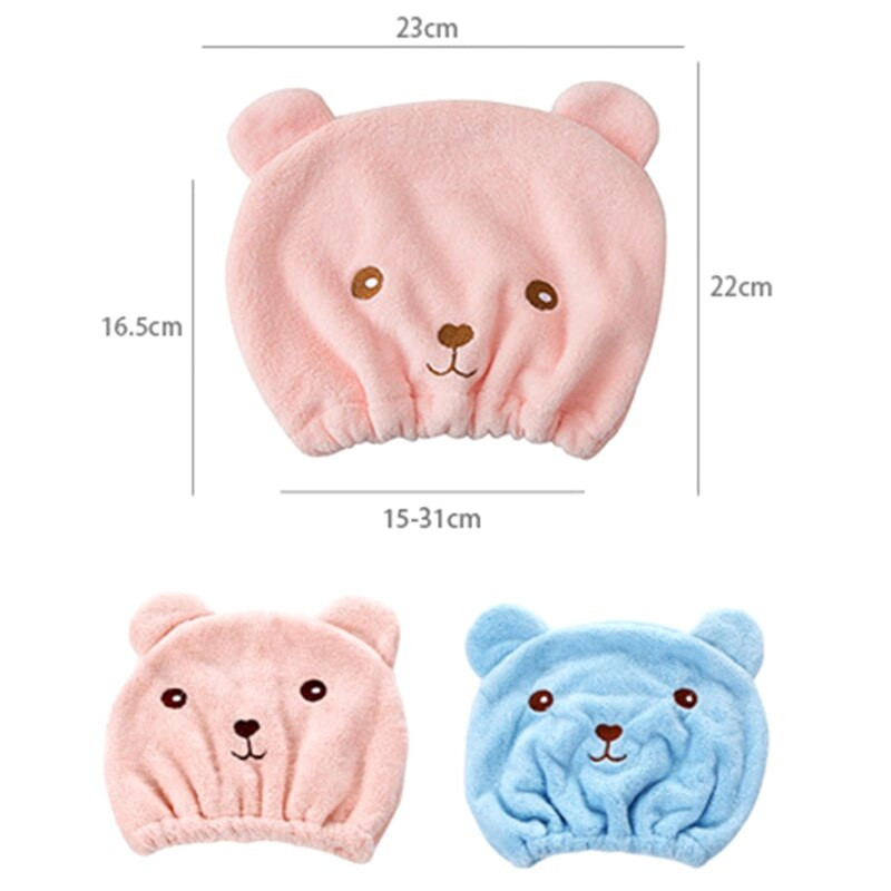 Rajzfilm hajturbán gyorsan szárítható hajsapka törölköző fejfedő zuhany sapka Mikroszálas fürdősapka fürdőszobai kiegészítők fürdőkádhoz