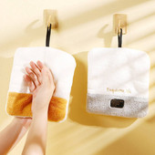 Prosop de mână moale din catifea corală, cârpă absorbantă, cârpă de vase, agățată pentru ștergere, accesorii de bucătărie, cârpă leneșă, accesorii de baie