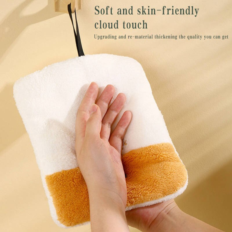 Prosop de mână moale din catifea corală, cârpă absorbantă, cârpă de vase, agățată pentru ștergere, accesorii de bucătărie, cârpă leneșă, accesorii de baie