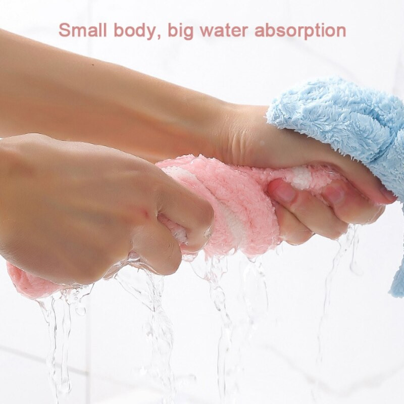 Prosop de mână agățat în formă de acadele șterge prosop de mână Coral catifea absorbant moale drăguț prosop de mână pentru copii pentru bucătărie baie Nou