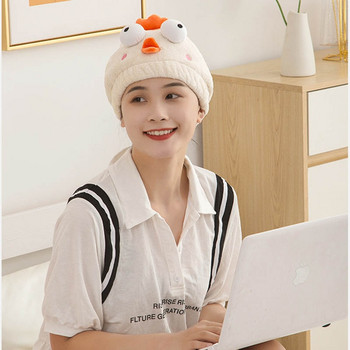 YADA 3D Cartoon Chicken Rapid Drying Hair Καπέλο Απορροφητικό Πετσέτα Κάλυμμα Turban Μαλακό Πετσέτα καπέλου ντους για ενήλικες γυναίκες TW200019