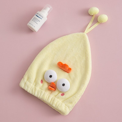 YADA 3D rajzfilm csirke gyorsan száradó hajsapka nedvszívó törölköző sapka turbán pakolás puha zuhany sapka törölköző felnőtt nőknek TW200019