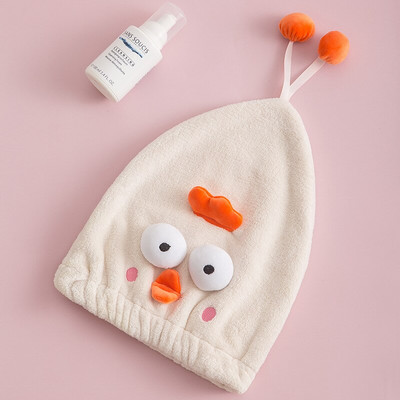 YADA 3D rajzfilm csirke gyorsan száradó hajsapka nedvszívó törölköző sapka turbán pakolás puha zuhany sapka törölköző felnőtt nőknek TW200019