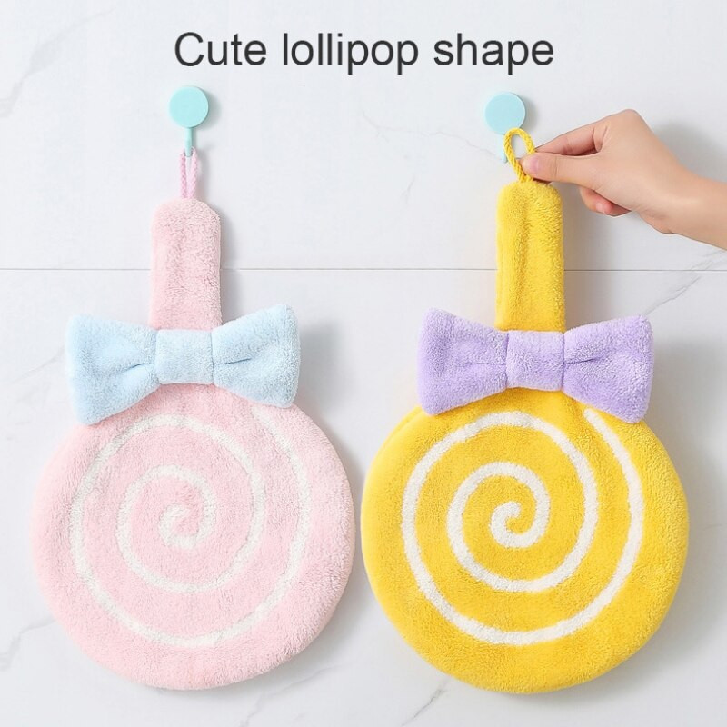 Pakabinamas rankšluostis, ledinuko formos šluostymas, rankšluostis su koraliniu aksomu, sugeriantis minkštas, mielas vaikiškas rankšluostis virtuvės vonios kambariui
