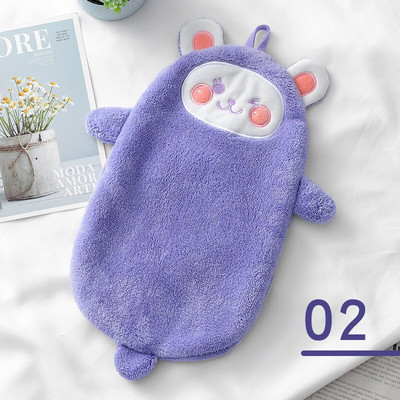 35X52CM Moale Coral Catifea Fructe drăguțe Prosoape de mână Prosoape Absorbante Agățate Bucătărie Baie Șterge Accesorii pentru cârpă de curățare