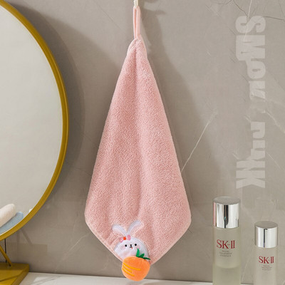 35X52CM Moale Coral Catifea Fructe drăguțe Prosoape de mână Prosoape Absorbante Agățate Bucătărie Baie Șterge Accesorii pentru cârpă de curățare