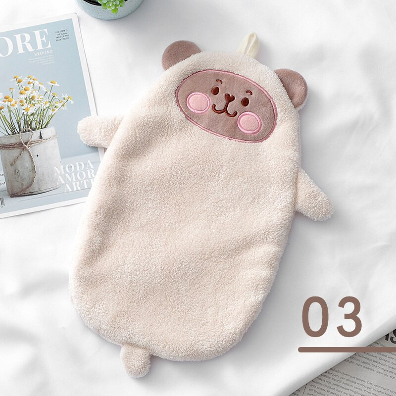 35X52CM Moale Coral Catifea Fructe drăguțe Prosoape de mână Prosoape Absorbante Agățate Bucătărie Baie Șterge Accesorii pentru cârpă de curățare