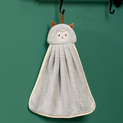 Prosop de 35 cm agățat din catifea moale de coral, prosop de bucătărie, prosop de baie, șterget absorbant, prosoape de pluș pentru agățat de mână