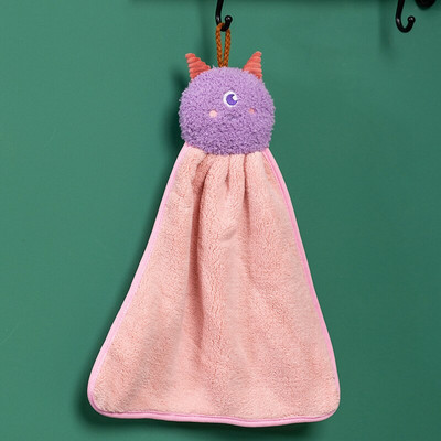 Prosop de 35 cm agățat din catifea moale de coral, prosop de bucătărie, prosop de baie, șterget absorbant, prosoape de pluș pentru agățat de mână