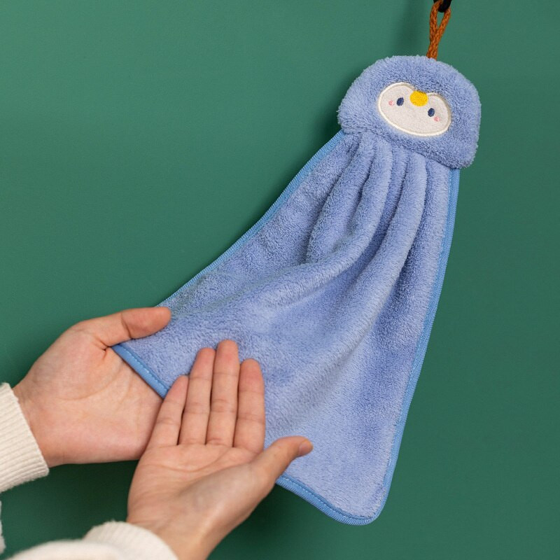 Prosop de 35 cm agățat din catifea moale de coral, prosop de bucătărie, prosop de baie, șterget absorbant, prosoape de pluș pentru agățat de mână