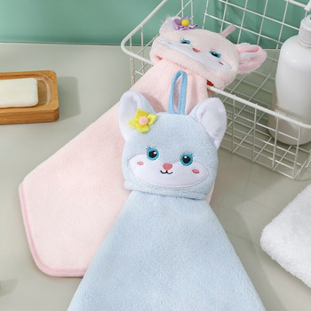 Висяща абсорбираща кърпа за баня Кухня Баня Квадратна кърпа с двойно предназначение Анимационен модел на лисица за деца Възрастни Подаръци за тоалетна