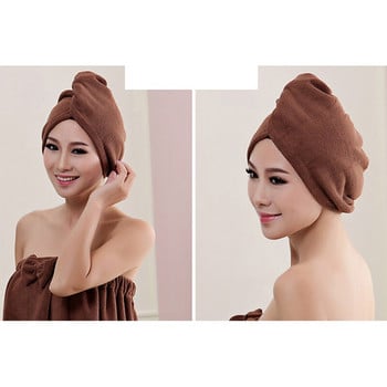 Lady Turban Microfiber Fabric Thickening Dry Hair Πετσέτα Υπεραπορροφητική πετσέτα ντους μαλλιών που στεγνώνει γρήγορα Καπάκι μπάνιου