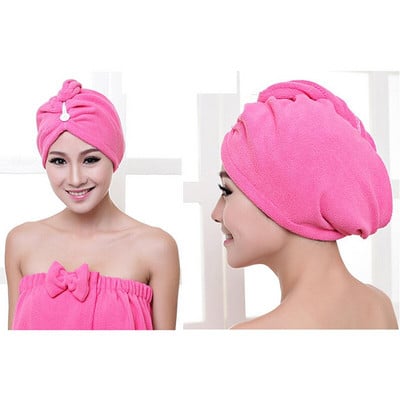 Lady Turban Microfiber Fabric Thickening Dry Hair Πετσέτα Υπεραπορροφητική πετσέτα ντους μαλλιών που στεγνώνει γρήγορα Καπάκι μπάνιου