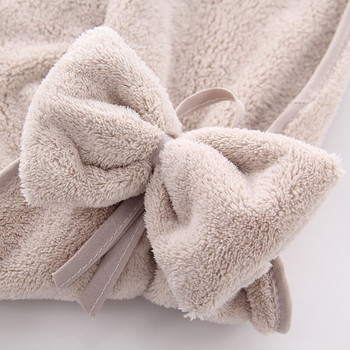 Πετσέτα χεριών Bowknot για κουζίνα Μπάνιου Μικροΐνες Μαλακές θηλιές που κρέμονται γρήγορα Απορροφητικά πανιά για το σπίτι Terry Coral Velvet Πετσέτες