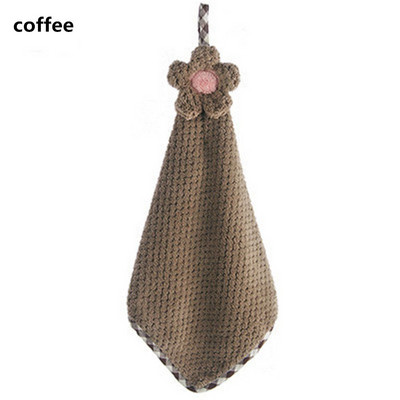 Noi cârpe de curățare din desene animate, prosoape de mână pentru agățarea de bucătărie, catifea coral, floarea soarelui