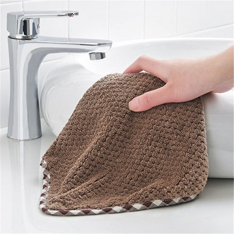 Noi cârpe de curățare din desene animate, prosoape de mână pentru agățarea de bucătărie, catifea coral, floarea soarelui