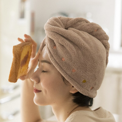 Șapcă de uscare a părului Prosop absorbant pentru femei Șapcă cu uscare rapidă Prosop de păr Șapcă de duș super puternică Turban pentru spălarea părului cu vârful închis