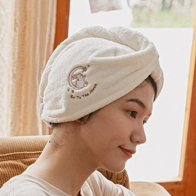 Șapcă de uscare a părului Prosop absorbant pentru femei Șapcă cu uscare rapidă Prosop de păr Șapcă de duș super puternică Turban pentru spălarea părului cu vârful închis