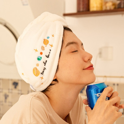 Șapcă de uscare a părului Prosop absorbant pentru femei Șapcă cu uscare rapidă Prosop de păr Șapcă de duș super puternică Turban pentru spălarea părului cu vârful închis