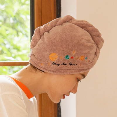 Șapcă de uscare a părului Prosop absorbant pentru femei Șapcă cu uscare rapidă Prosop de păr Șapcă de duș super puternică Turban pentru spălarea părului cu vârful închis