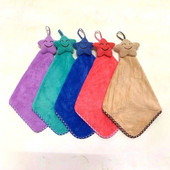 2 buc/lot 30*30 de desene animate agățat prosop de mână din catifea coral prosop agățat bucătărie baie cârpă drăguț prosop de mână pentru copii îngroșat