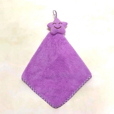 2 buc/lot 30*30 de desene animate agățat prosop de mână din catifea coral prosop agățat bucătărie baie cârpă drăguț prosop de mână pentru copii îngroșat