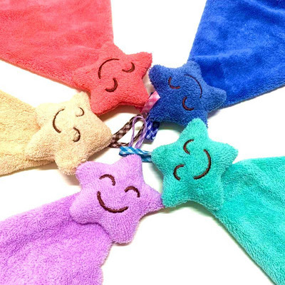 2 buc/lot 30*30 de desene animate agățat prosop de mână din catifea coral prosop agățat bucătărie baie cârpă drăguț prosop de mână pentru copii îngroșat