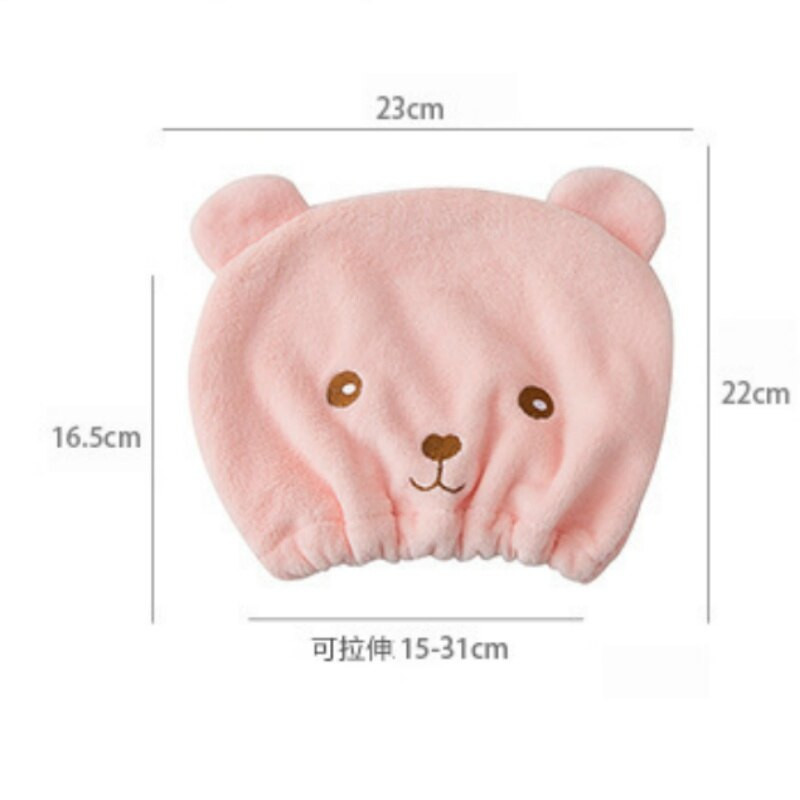 Cartoon dušo kepuraitė Plaukų džiovintuvas Medvilninis dangtelis turbanas plaukams džiovinti miegui Rankšluosčiai vonios ir saunos SPA (2 vnt.)